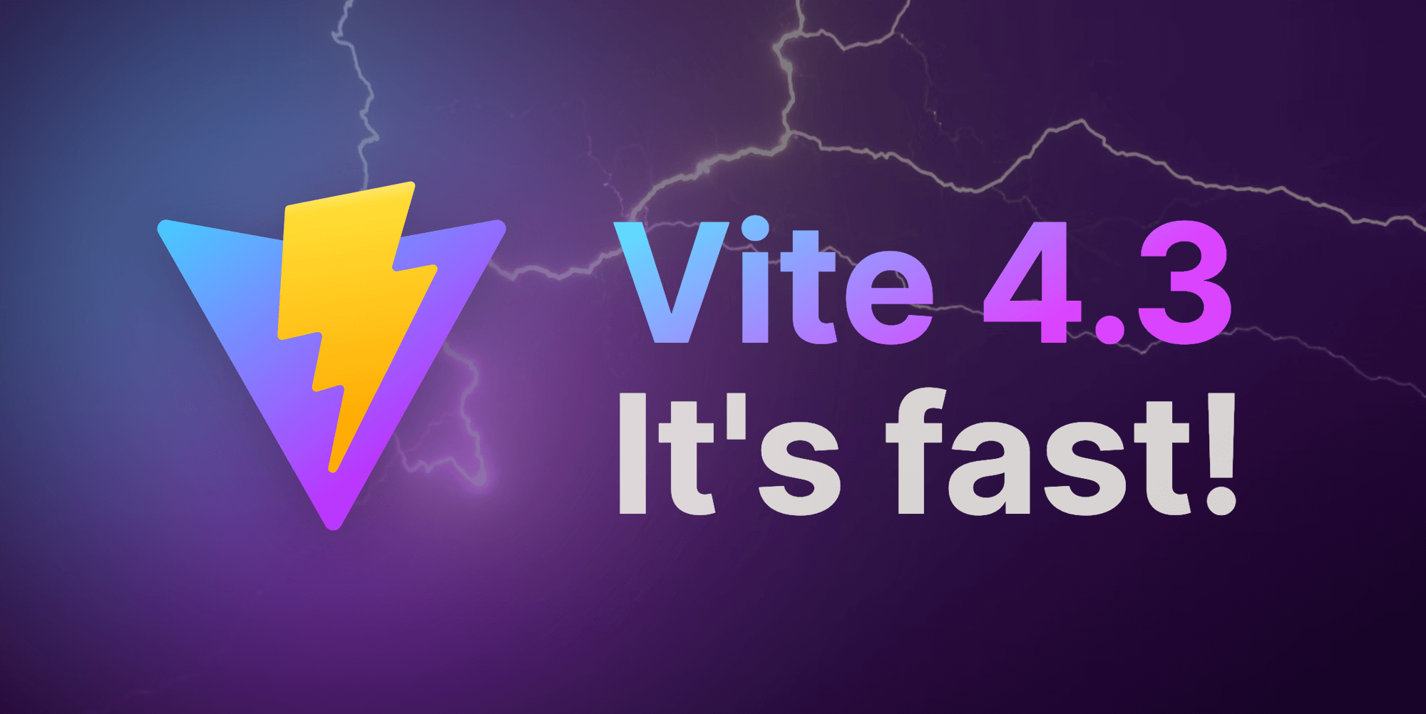 Vite 4.3 Announcement Cover Image